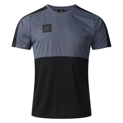 Black-Grisaille - Front - Umbro Mens Polyester Sports T-Shirt