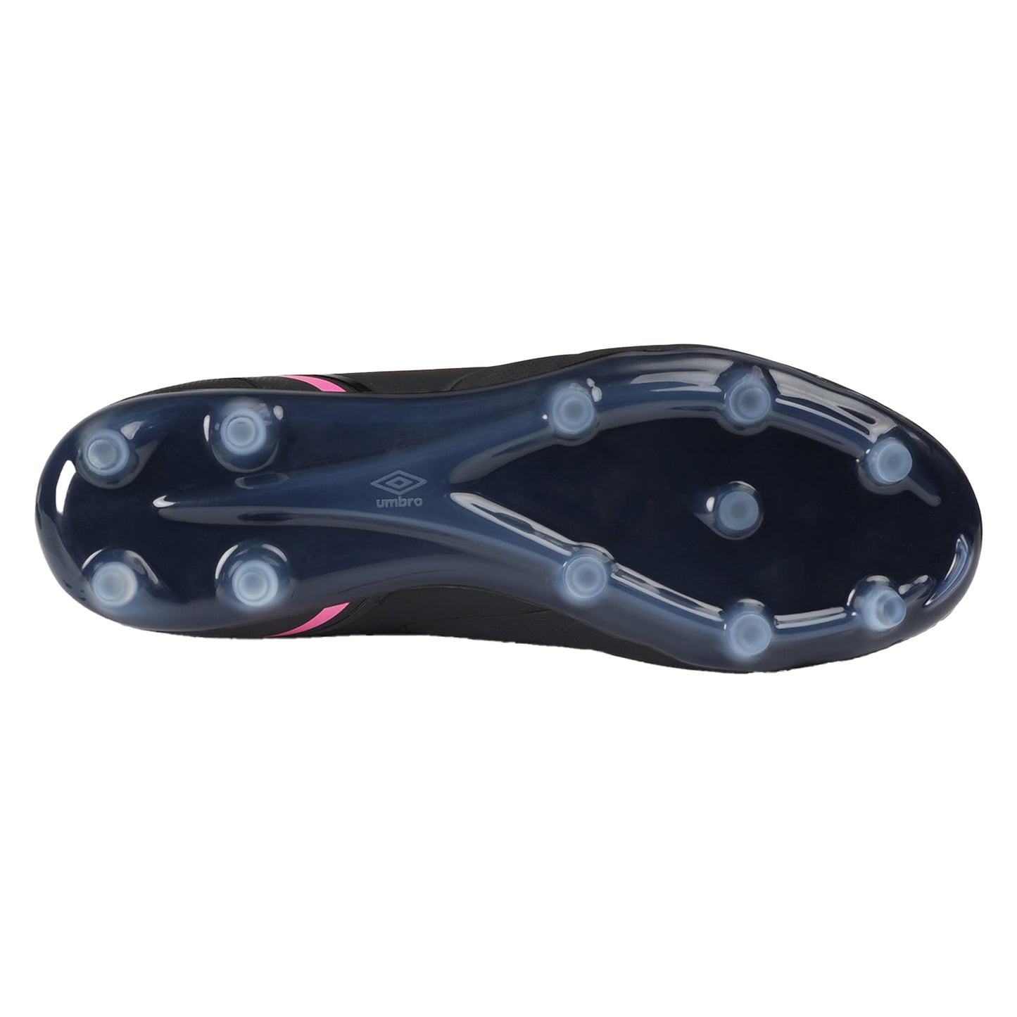 Black-White-Pink Glow - Side - Umbro Mens Tocco V Pro Leather Firm Ground Football Boots