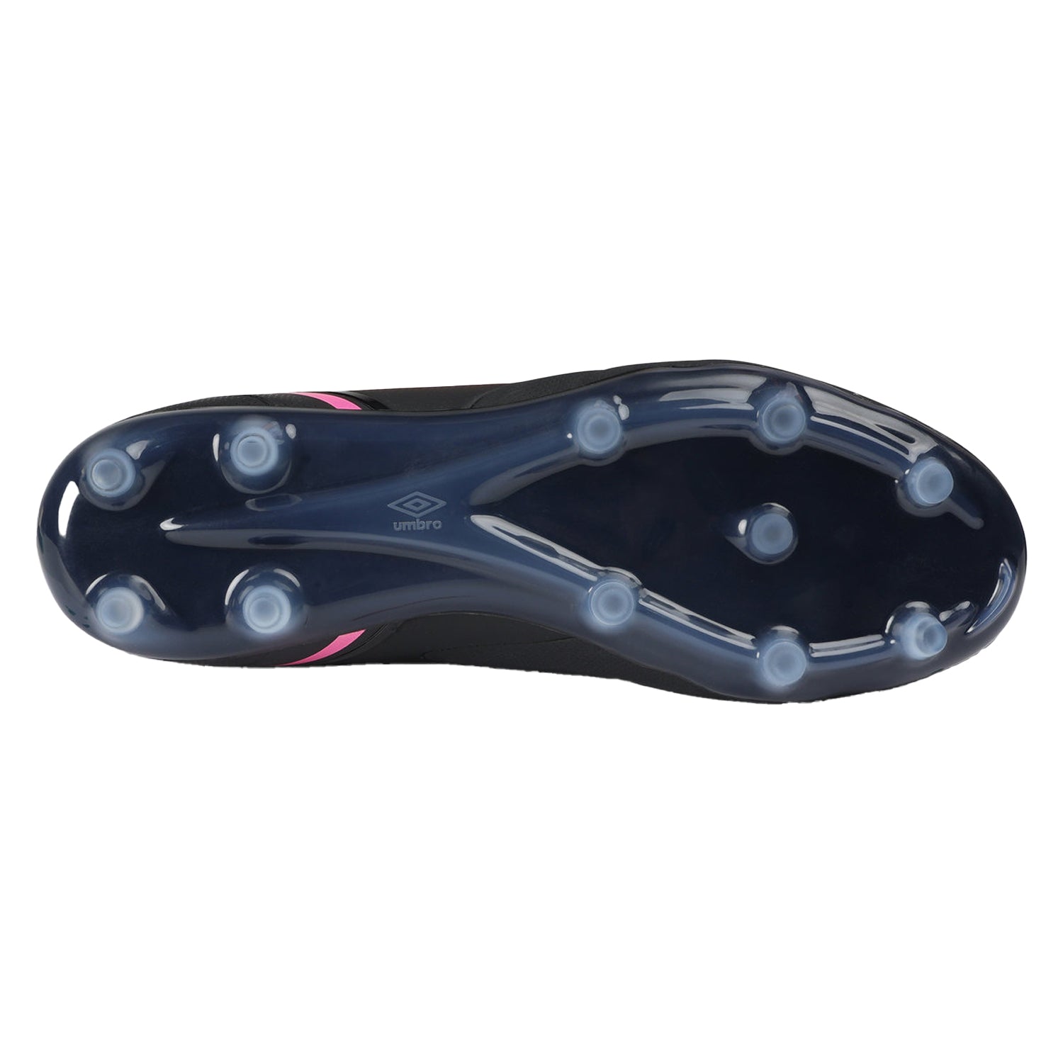 Black-White-Pink Glow - Side - Umbro Mens Tocco V Pro Leather Firm Ground Football Boots