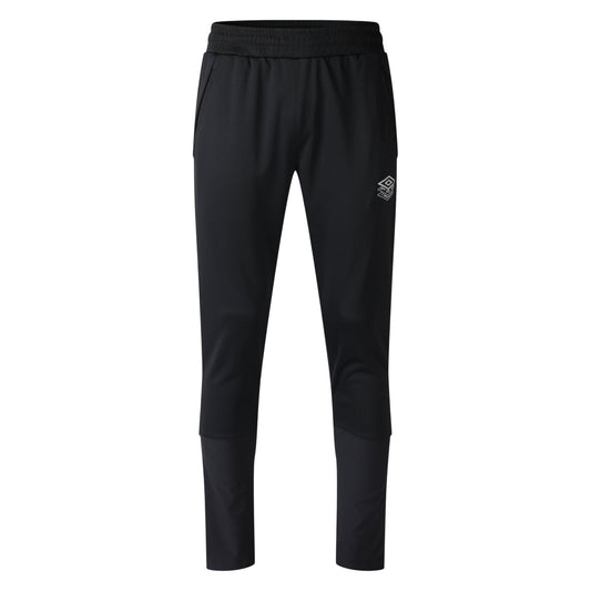 Black - Front - Umbro Mens Pro Training Polyester Tracksuit Bottoms