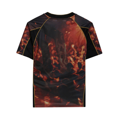 Black - Back - Umbro Mens Panelled Raglan T-Shirt