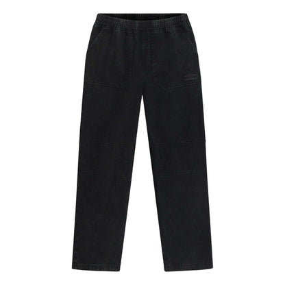 Black - Front - Umbro Mens Drill Washed Tracksuit Bottoms