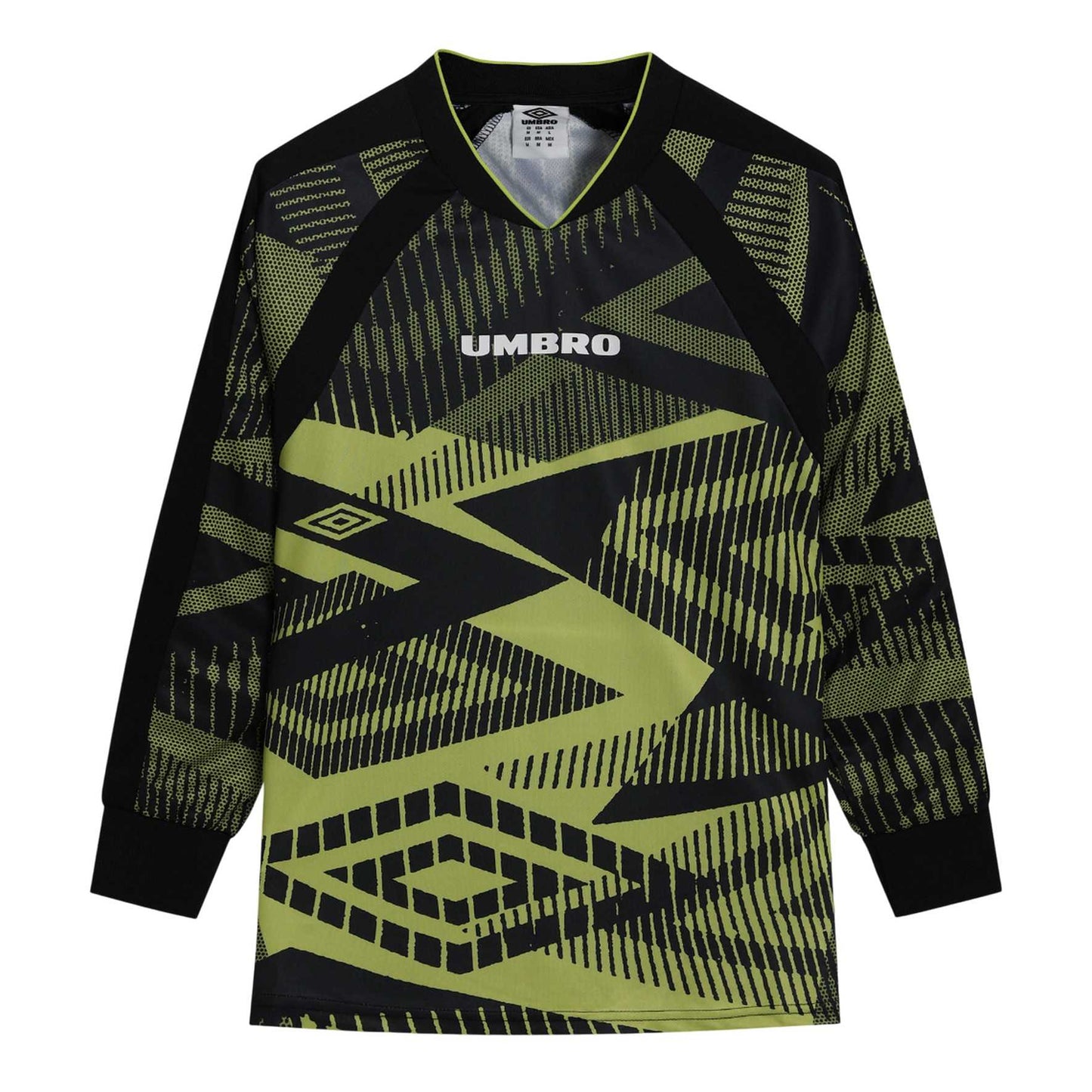 Chartreuse - Front - Umbro Mens Printed Long-Sleeved Jersey