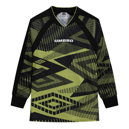 Chartreuse - Front - Umbro Mens Printed Long-Sleeved Jersey