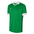 Emerald-White - Front - Umbro Childrens-Kids Tempest Short-Sleeved Jersey