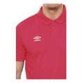 New Claret-White - Side - Umbro Boys Essential Polo Shirt