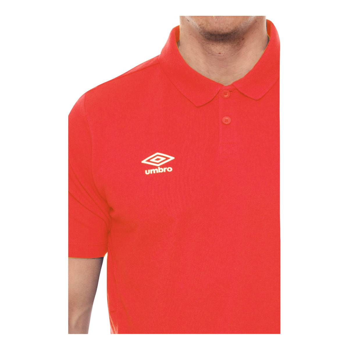 Vermillion-White - Lifestyle - Umbro Boys Essential Polo Shirt