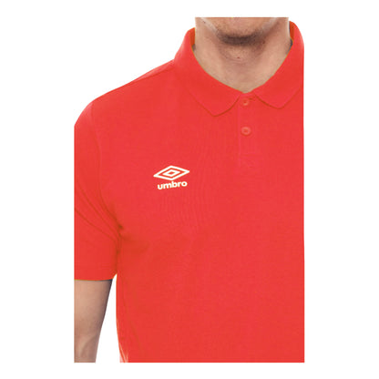 Vermillion-White - Lifestyle - Umbro Boys Essential Polo Shirt