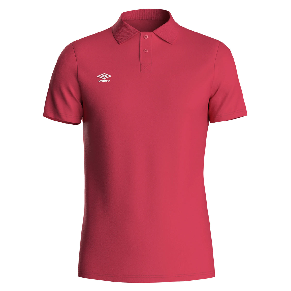 New Claret-White - Front - Umbro Boys Essential Polo Shirt