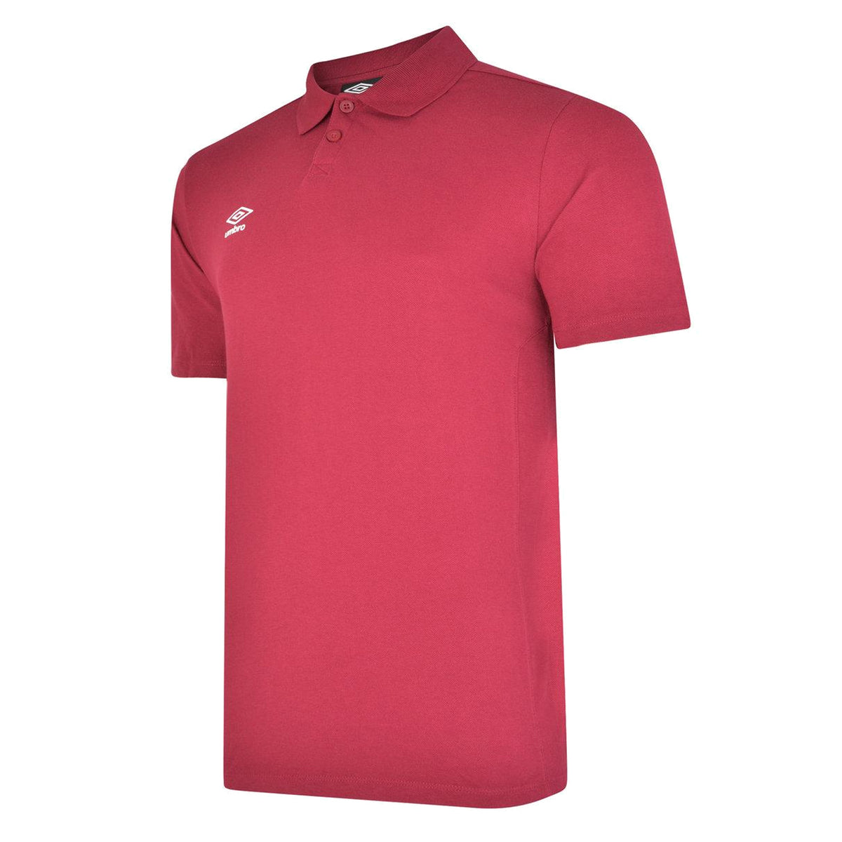 New Claret-White - Side - Umbro Boys Essential Polo Shirt