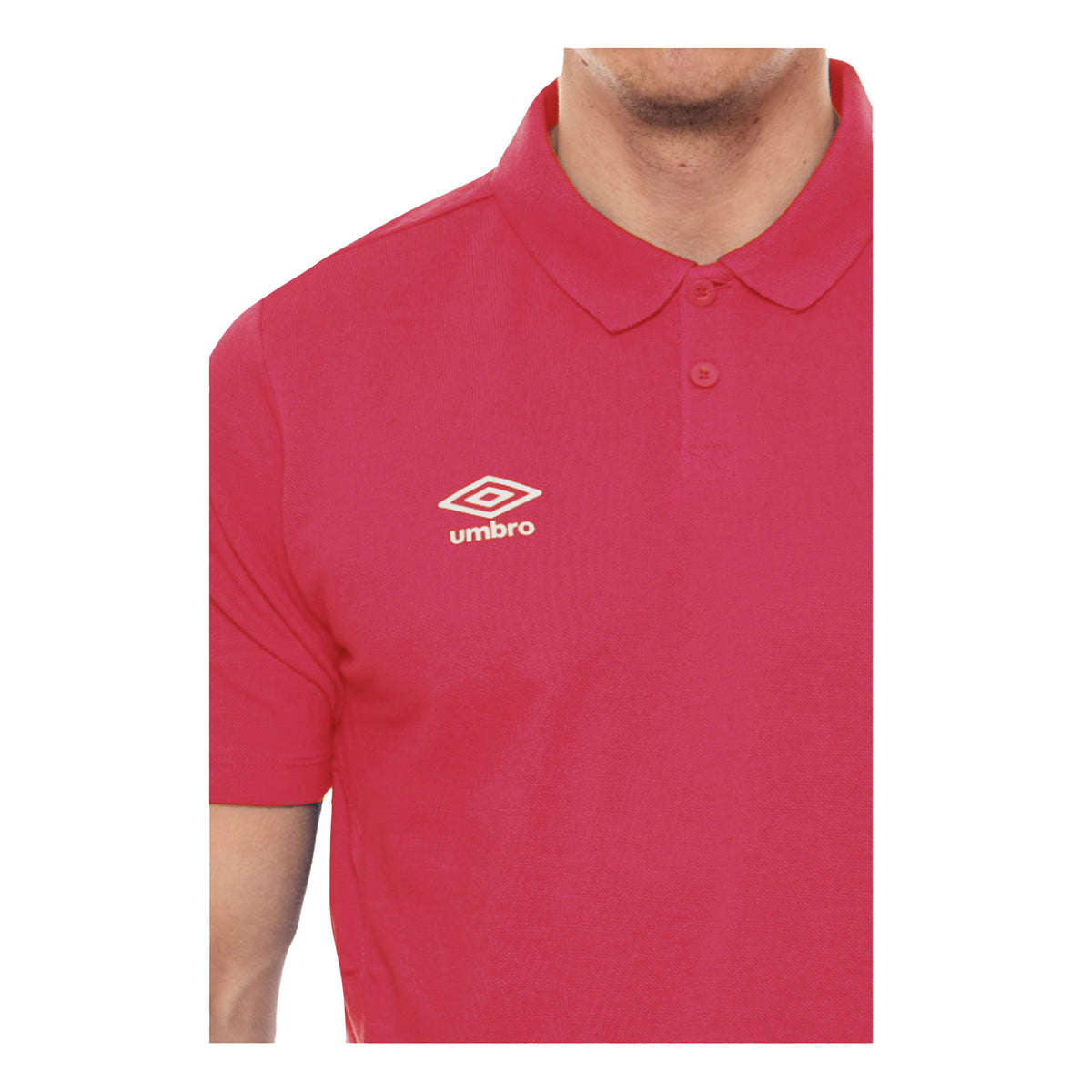 New Claret-White - Lifestyle - Umbro Boys Essential Polo Shirt