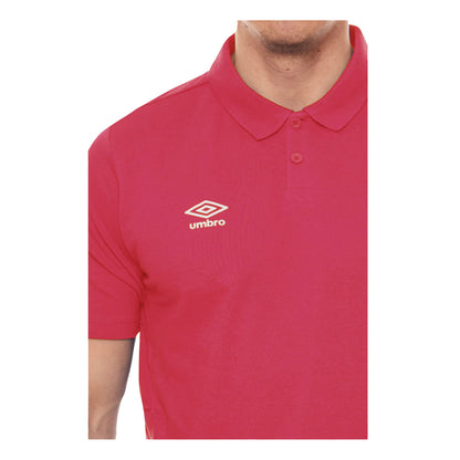 New Claret-White - Lifestyle - Umbro Boys Essential Polo Shirt