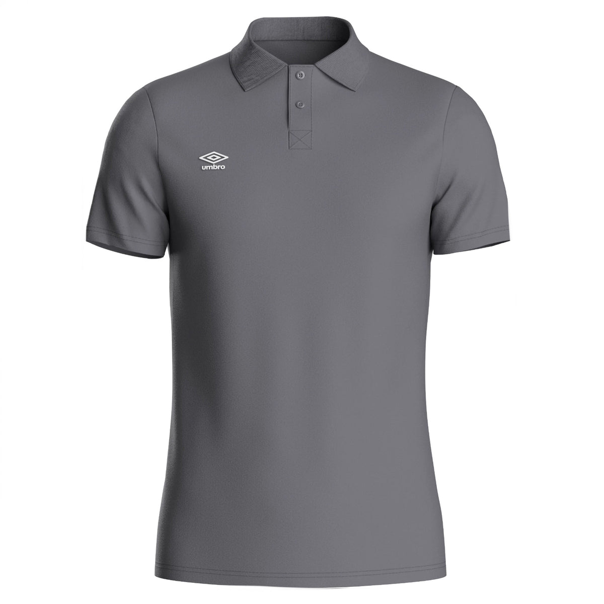 Carbon-White - Front - Umbro Boys Essential Polo Shirt