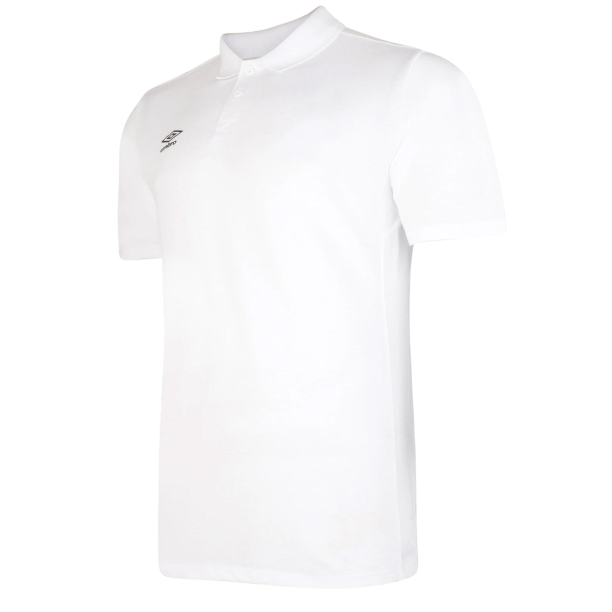 White-Black - Side - Umbro Boys Essential Polo Shirt