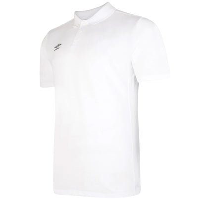 White-Black - Side - Umbro Boys Essential Polo Shirt