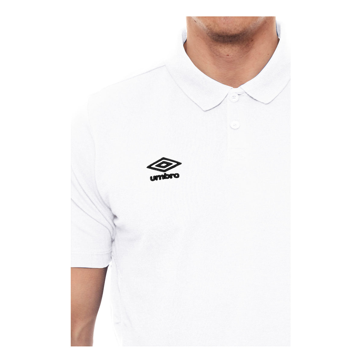 White-Black - Lifestyle - Umbro Boys Essential Polo Shirt