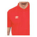 Vermillion-White - Side - Umbro Boys Essential Polo Shirt