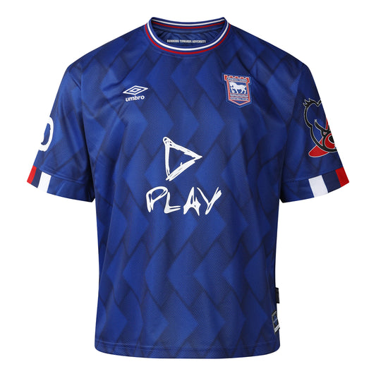 Blue - Front - Umbro Mens Ed Sheeran Ipswich Town FC Jersey