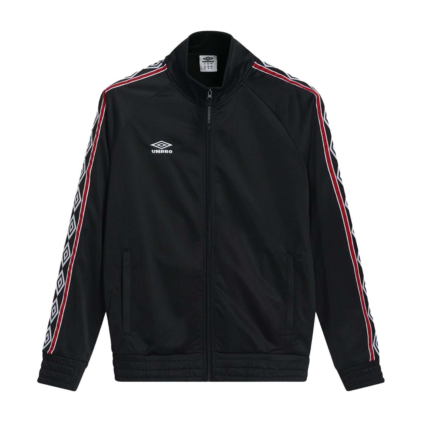 Black - Front - Umbro Mens Taped Track Top