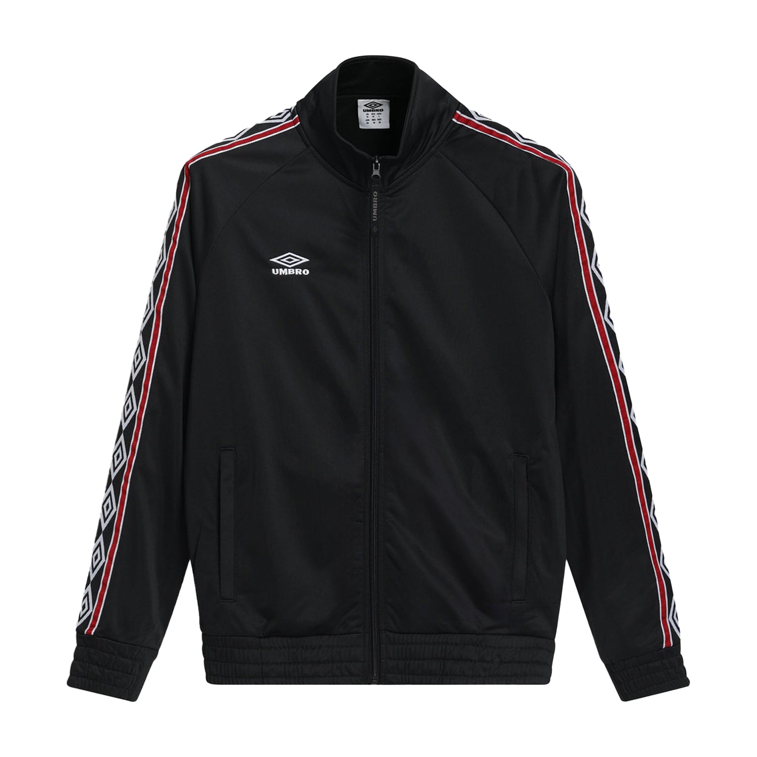 Black - Front - Umbro Mens Taped Track Top