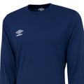 Navy - Side - Umbro Mens Club Long-Sleeved Jersey