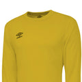 Yellow - Side - Umbro Mens Club Long-Sleeved Jersey