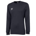 Carbon-White - Front - Umbro Mens Club Long-Sleeved Jersey