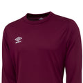 New Claret - Side - Umbro Mens Club Long-Sleeved Jersey