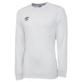 White - Front - Umbro Mens Club Long-Sleeved Jersey