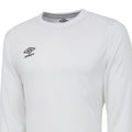 White - Side - Umbro Mens Club Long-Sleeved Jersey