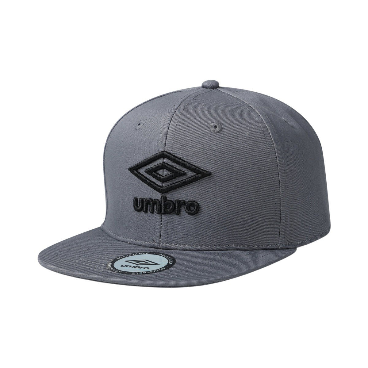 Grey - Front - Umbro Flat Snapback Baseball Cap