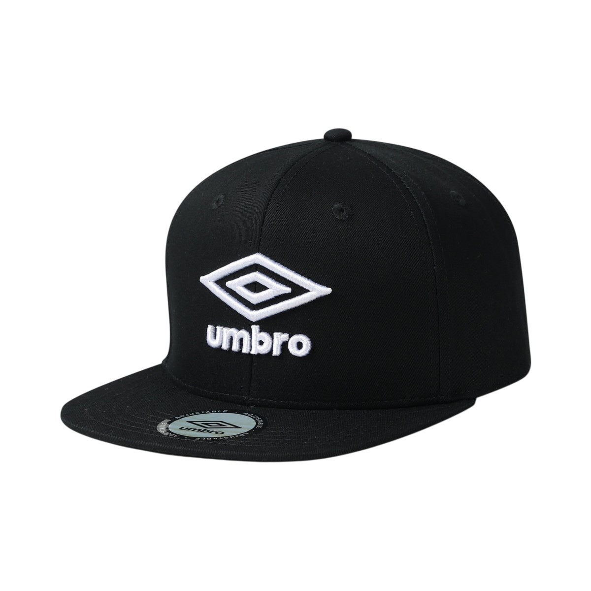 Black - Front - Umbro Flat Snapback Baseball Cap