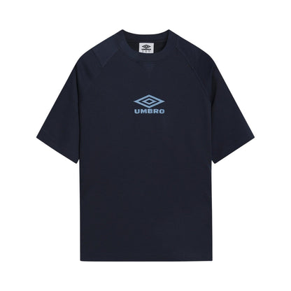 Vista Blue-Dark Navy - Front - Umbro Mens Iconic Boxy T-Shirt