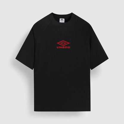 Black-Chilli Pepper - Front - Umbro Mens Iconic Boxy T-Shirt