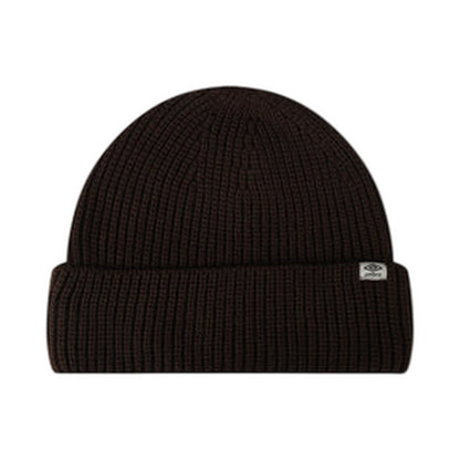Chocolate Brown - Back - Umbro Ribbed Wide Cuff Beanie