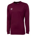New Claret - Front - Umbro Mens Club Long-Sleeved Jersey