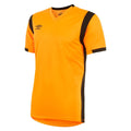 Shocking Orange-Black - Front - Umbro Mens Spartan Short-Sleeved Jersey