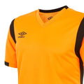Shocking Orange-Black - Side - Umbro Mens Spartan Short-Sleeved Jersey