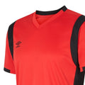 Vermillion-Black - Side - Umbro Mens Spartan Short-Sleeved Jersey