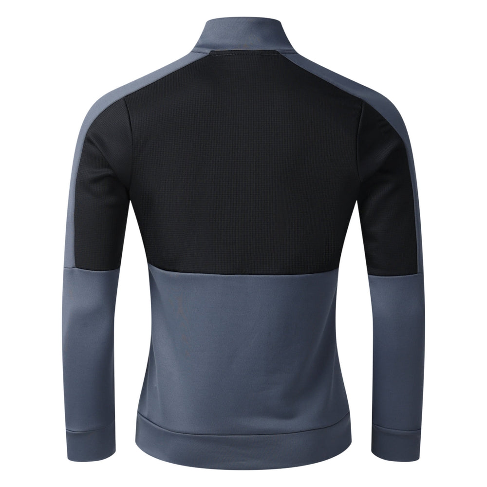 Grisaille-Black - Back - Umbro Mens Half Zip Sports Top