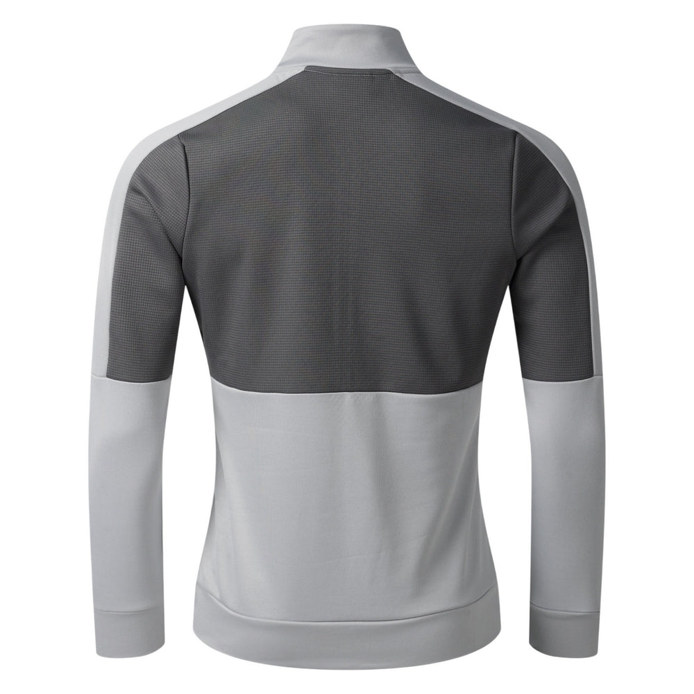 Quiet Shade Grey-Castle Rock - Back - Umbro Mens Half Zip Sports Top