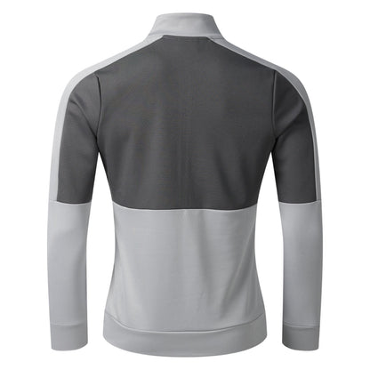 Quiet Shade Grey-Castle Rock - Back - Umbro Mens Half Zip Sports Top