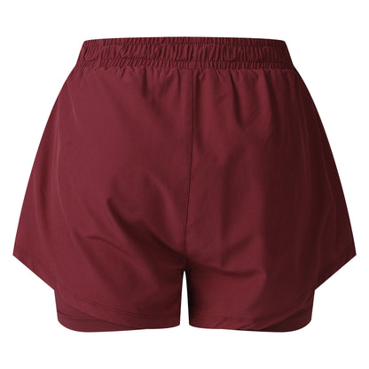Plum - Back - Umbro Womens-Ladies Pro Training Hybrid Short