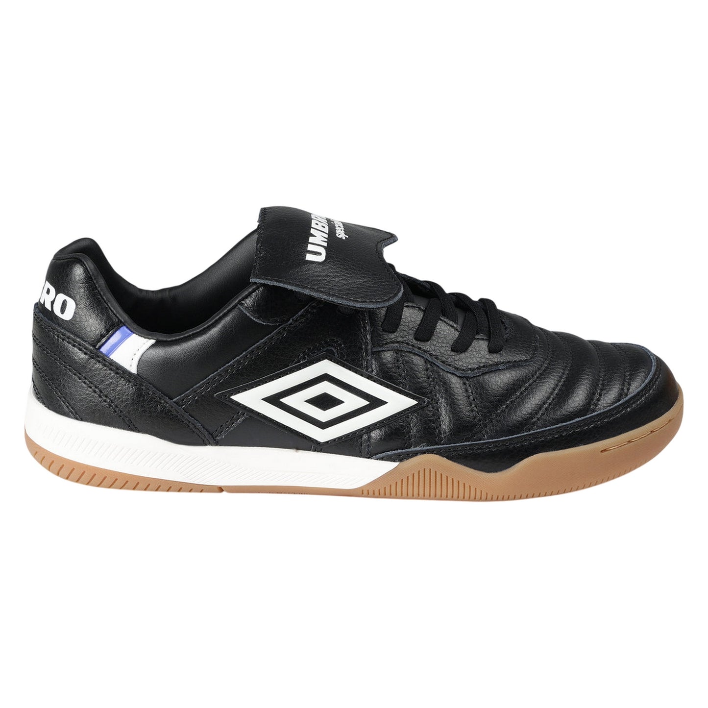 Black - Back - Umbro Mens Speciali Tr Flap Top Full Grain Leather Trainers