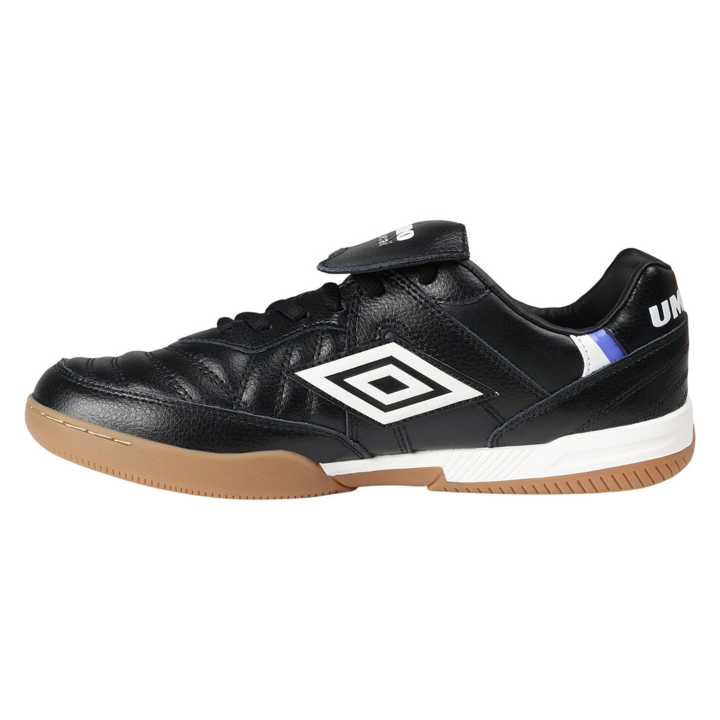 Black - Side - Umbro Mens Speciali Tr Flap Top Full Grain Leather Trainers