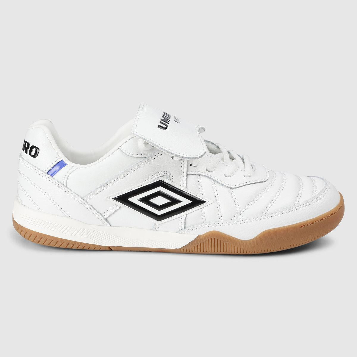 White-Black-Royal Blue - Front - Umbro Mens Speciali Tr Flap Top Full Grain Leather Trainers