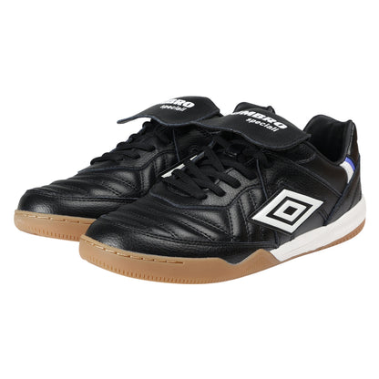 Black - Front - Umbro Mens Speciali Tr Flap Top Full Grain Leather Trainers