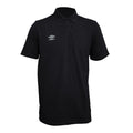 Black-White - Front - Umbro Mens Essential Polo Shirt