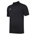 Black-White - Back - Umbro Mens Essential Polo Shirt