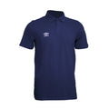 Dark Navy-White - Front - Umbro Mens Essential Polo Shirt